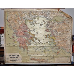 Graeciae Antiquae Tabula in Usum Scholarum Descripta (Large Pull Down Map)